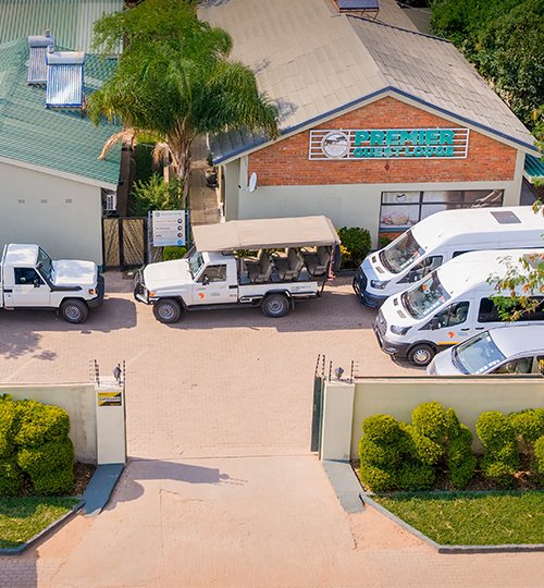 Premier guest lodge main entrance in Victoria Falls